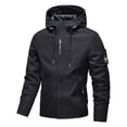 thumbnail image 7 of Men's Waterproof Rain Jacket Outdoor Raincoat Shell Jacket Hiking Golf Jacket Lightweight Windbreaker Jacket Black, 7 of 7