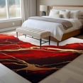 thumbnail image 4 of 6'x9' Area Rugs, Red Marble Indoor Outdoor Area Rug for Living Room Bedroom, Modern Ink Painting Art Abstract Washable Bathroom Rugs Kitchen Floor Carpet Mats Home Decor Aesthetic, 4 of 8