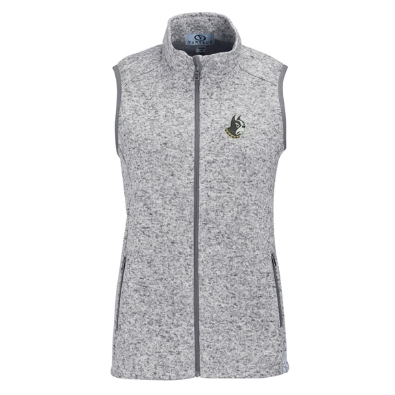 Women's Heather Gray Wofford Terriers Summit Fleece Full Zip Sweater Vest
