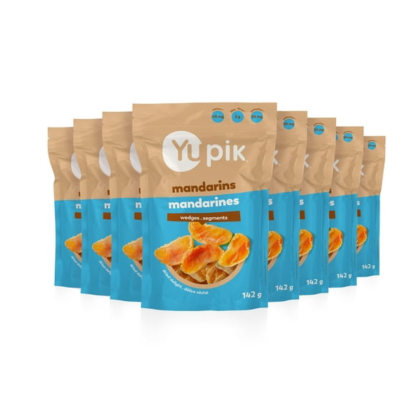 Yupik Dried Mandarin Wedges, Kosher, High-Quality, Tangerine Wedges, Orange Dried Fruits, Tangy & Chewy Snacks, 8 Count, 185 g