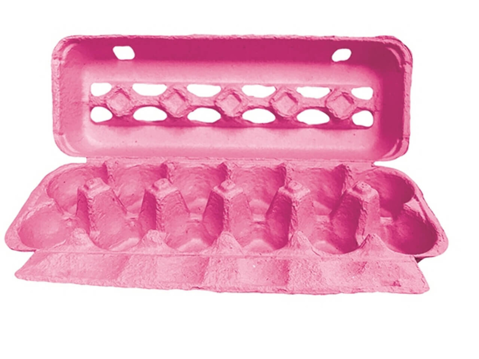 Pink Tint Colored Blank 12-Egg View Top Paper Pulp Carton - 150 Pack