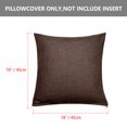 thumbnail image 4 of PiccoCasa Blank Cotton Linen Throw Pillow Cover 18"x18" Decor Cushion Cover, Brown, 4 of 7