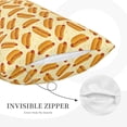 thumbnail image 3 of Lsque Hot Dog 3 Pattern Pillow Case – Soft & Cozy Throw Pillow Cover, Hypoallergenic Cushion Case for Sleeping Women with Envelope Closure-14"x20", 3 of 6