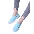 thumbnail image 3 of Fangasis Women Skate Shoe Comfort Flats Zipper Canvas Sneaker Sports Lightweight Sneakers Blue 43, 3 of 7