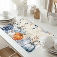 thumbnail image 5 of Thanksgiving Pumpkin Placemats Set of 12 Fall Leaf Starfish Heat Insulated Linen Place Mats, Washable Stain-Proof Table Mats for Dining Tables Holiday Decor 13x19inch, 5 of 9