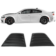 thumbnail image 3 of Ikon Motorsports Compatible with Fits 11-23 Dodge Charger V2 Style Rear Side Window Louver Air Vent, 3 of 9
