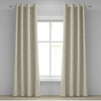Ambesonne Grommet Curtain, , 50"x96", Cream and Pale Sepia