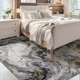 thumbnail image 2 of SIXHOME 8'x10' Area Rugs for Living Room Marble Swirl Abstract Rug Ultra Soft Washable Rugs for Bedroom Anti Slip Durable Carpet Home Decor for Dining Room Black and Gold, 2 of 6