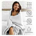 thumbnail image 5 of Polar Fleece Blanket - Full/Queen Blanket - White - Warm & Cozy - Premium Fleece Blanket - Blanket for Bed, Sofa, Camping, Travel and Cold Nights - Lightweight Blanket (Full/Queen, White), 5 of 9