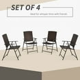 thumbnail image 4 of Outsunny Outdoor Wicker Dining Chair Rattan Foldable Chair Set of 4 Brown, 4 of 10