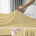 thumbnail image 6 of Purity Home 4-Piece 100% Cotton Percale Bedsheet Set, Queen Yellow – 400 Thread Count, Cool & Crisp, Breathable, Deep Pocket, 6 of 14