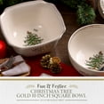 thumbnail image 2 of Spode Christmas Tree Gold 10" Square Bowl, 100 fl oz - Decorative Holiday Serveware with 22K Gold Accents, Elegant Stoneware for Christmas Table, Serving Salads & Vegetables - Dishwasher Safe, 2 of 7