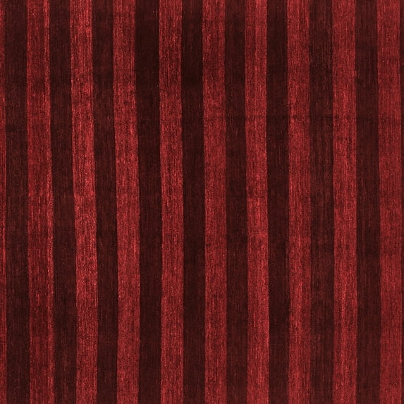 Ahgly Company Indoor Square Abstract Red Modern Area Rugs, 6' Square