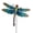 Dragonfly, variant on Regal Art & Gift Butterfly Stake/Wall Decor MED - Blue Metal 44.75" Garden Yard