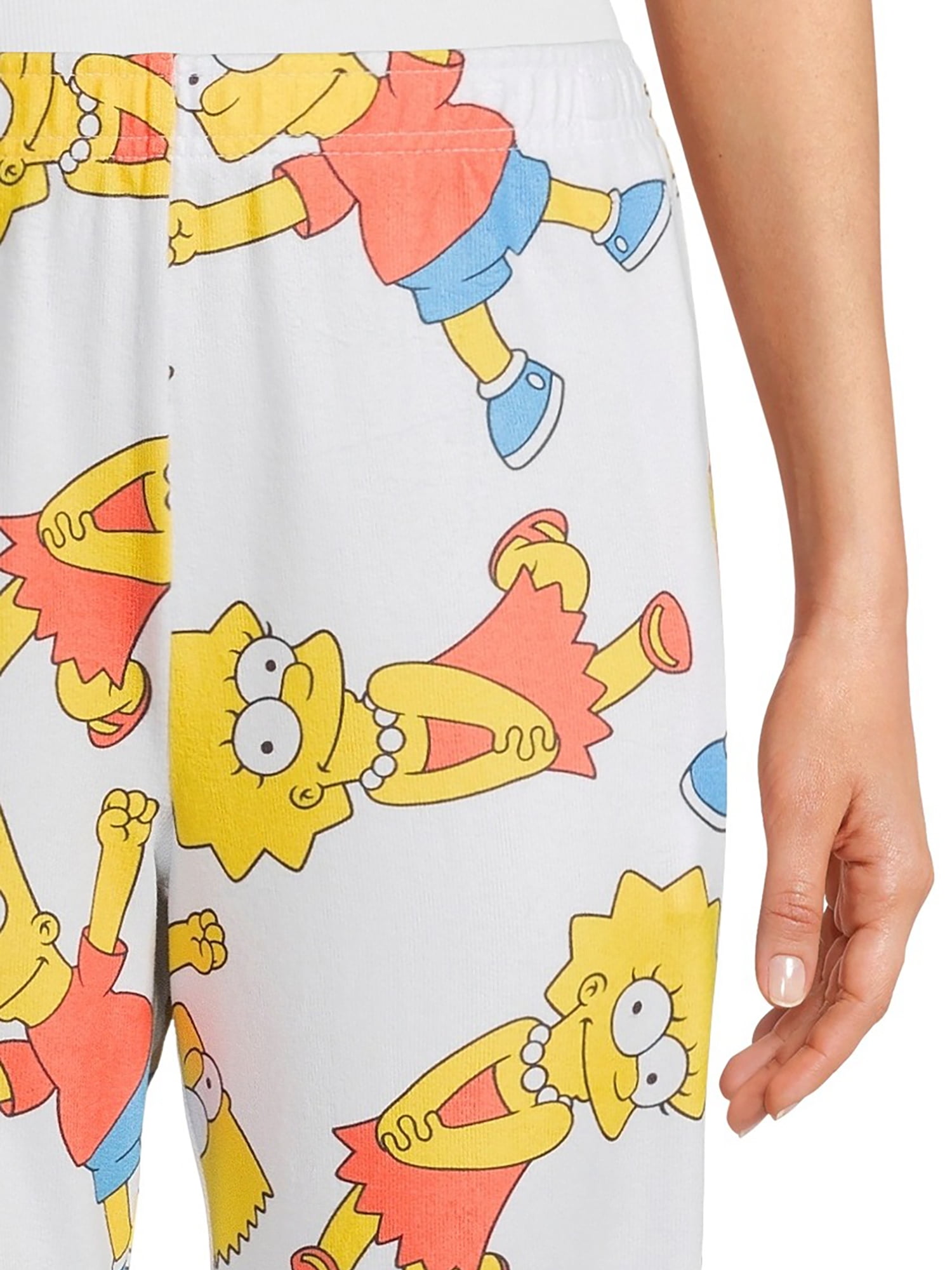 The Simpsons Juniors’ Lisa and Bart Print Lounge Pants, Size XS-3XL