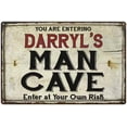 thumbnail image 1 of DARRYL'S Man Cave Sign Rustic 12 x 18 Matte Finish Metal 112180035235, 1 of 1
