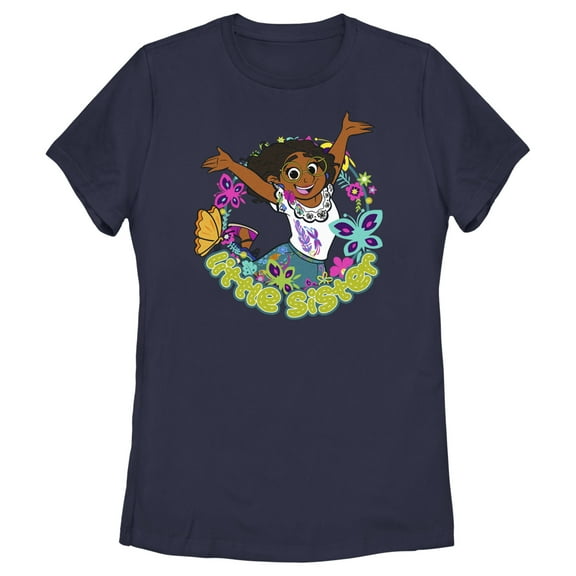 Women's Encanto Mirabel Little Sister Jump Graphic Tee Navy Blue X Large