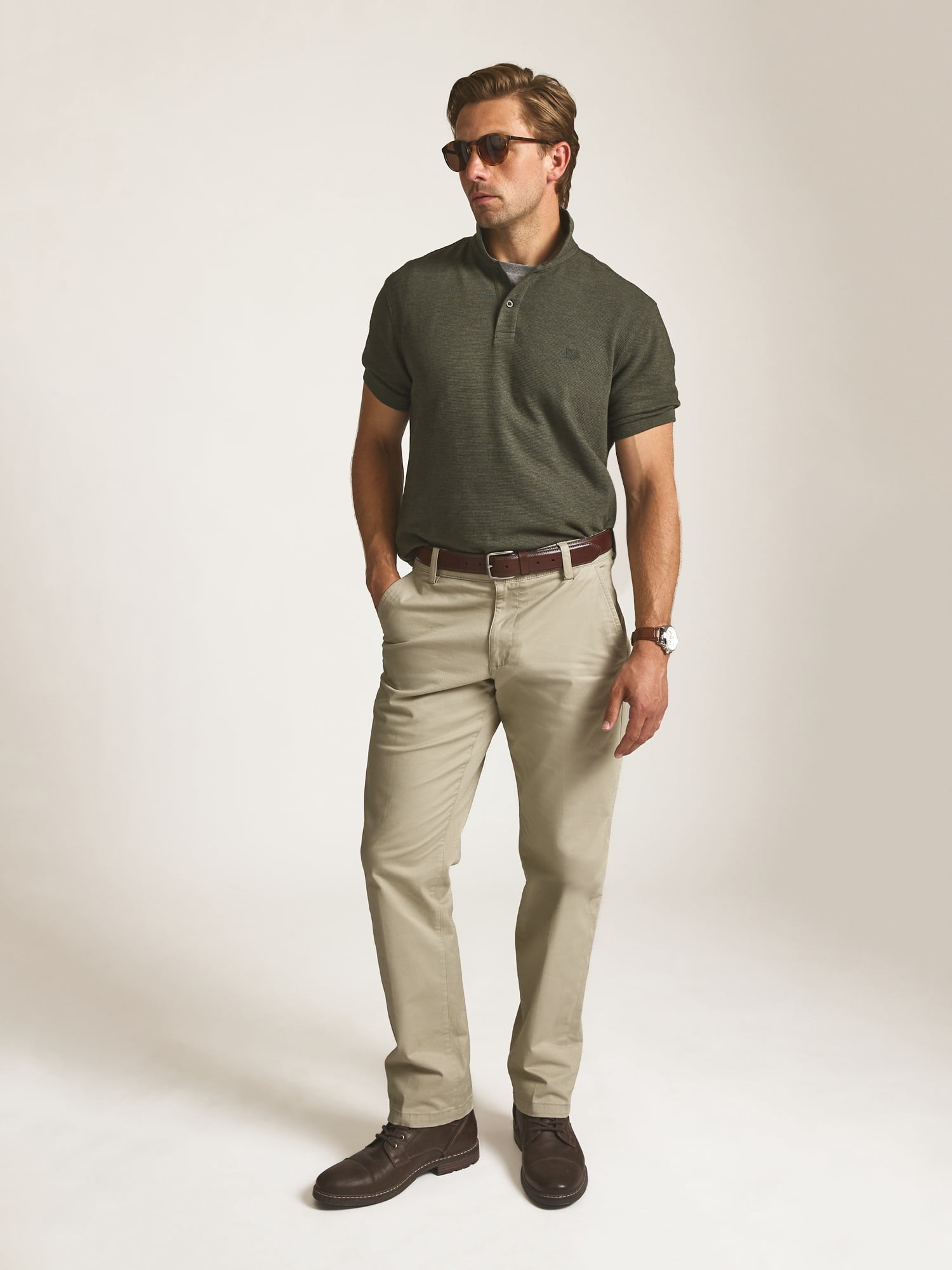 Chaps Men’s and Big Men’s Seacoast Wash Ribbed Knit Polo, Sizes S–3XL