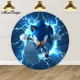 thumbnail image 5 of Fondo de cubiertas redondas de Sonic the Hedgehog para fiesta de cumpleaños de niños, decoración de personajes de juegos de dibujos animados, fondo para fotografía de Baby Show, 5 of 5