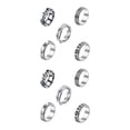 thumbnail image 1 of Jumpingount Anillos giratorios de acero inoxidable de 5 uds., anillos de ansiedad resistentes al desgaste, anillos de luna y estrella a prueba de herrumbre, Type1 NO1 Jumpingount  CBP587118, 1 of 5