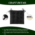 thumbnail image 6 of 4 Pack Chair Cushions for Dining Office Kitchen Chairs 19x19 Black Velvet Seat Pads with Ties, 6 of 6