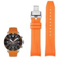 thumbnail image 3 of Correa de reloj de goma de 21 mm y 22 mm para Tissot 1853 Starfish Diving T120 Correa de silicona con extremo curvo Serie T120417A Pulsera masculina, 3 of 5