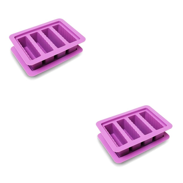 Bewildely Molde para mantequilla, bandeja para hacer mantequilla de cocina de silicona, fabricante de mantequilla de cocina de silicona, molde Violeta 2Conjunto