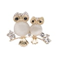 thumbnail image 1 of Canada Day Kcavykas Back to School Season,Diamond Opal Owl Brooch Alloy Rhinestone Jewelry, 1 of 1
