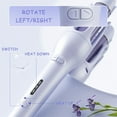 thumbnail image 4 of Rotating Curling Iron, 2-in-1 Straight and Rolled Auto Hair Curler, Automatic Curling Iron with 3 Temperature, Automatic Shut-Off, Anti-Scald, Anti-Tangle Rotating Curling Wand, 4 of 9