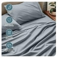 thumbnail image 4 of Full Sheet Set - 1800 Ultra-Soft Microfiber Full Bed Sheets - Double Brushed - Deep Pockets - Easy Fit - 4 Piece Set - Bed Sheets (Full, Steel Blue), 4 of 9