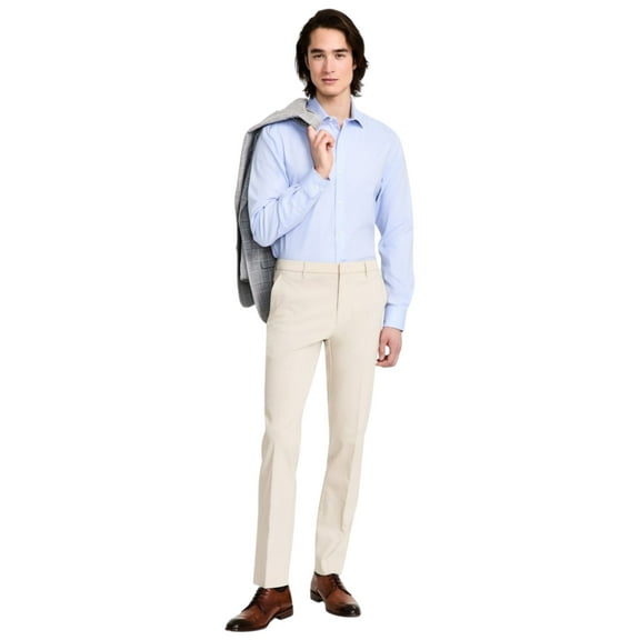 Tommy Hilfiger Mens Modern fit Dress Pants 44 / 30 Beige Solid