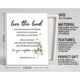 thumbnail image 3 of HFDF Love the Lord Your God, Matthew 22:37-39, Bible Verse spirational Decor Wall Art, Christian spirational Canvas Wall Art, Christian Religious Scripture Wall Decor, Gift for 16x24inch Framed, 3 of 5