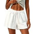 thumbnail image 2 of YTCAMLO Plus Size Summer Shorts for Women, Athletic Beach Vacation Loose Fit Sweat Shorts, Moisture Wicking Workout Bermuda Shorts, 2 of 5