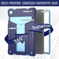 thumbnail image 2 of zukof Case for Samsung Galaxy Tab A9+/A9 Plus 11 Inch 2023 (SM-X210/X216/X218) Tablet, Kids friendly Heavy Duty Hybrid Rugged Shockproof Protective Kickstand Cover Case (Navy Blue/Light Blue), 2 of 5