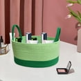 thumbnail image 6 of Yonrjhukm Desktop Storage Basket, Woven Cotton Thread Storage Basket for Organizing Toys, Books, and Household Items, Elegant Decorative Basket with Portable Handle and Durable Design, 6 of 7