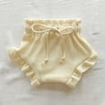 thumbnail image 6 of Ruyang Girls Cute Ruffle Knit Shorts Soft & Comfy Baby Active Shorts Solid Color Adjustable Elastic Waist Causal Shorts, 6 of 9