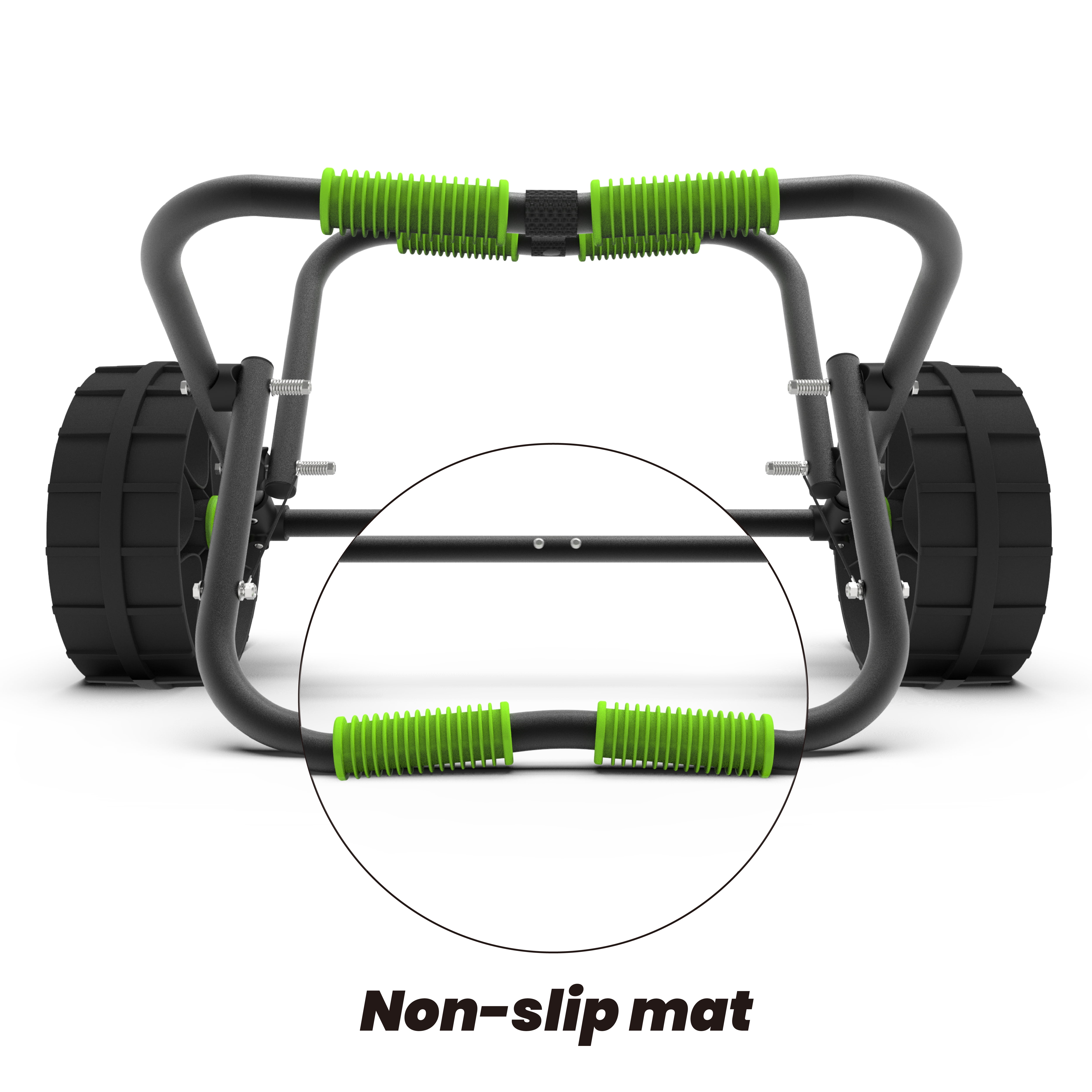 FDB 200LBS Universal Folding Bend Kayak Canoe Boat Carrier Dolly Trailer Tote Trolley Transport Cart Wheel for Carrying Kayaks, Canoes, Paddleboards, Float Mats, Boats Green