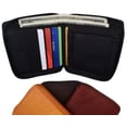 thumbnail image 2 of Mens Genuine Leather Zip Around Bifold Wallet with Snap Down Coin Purse 1356 CF, 2 of 41