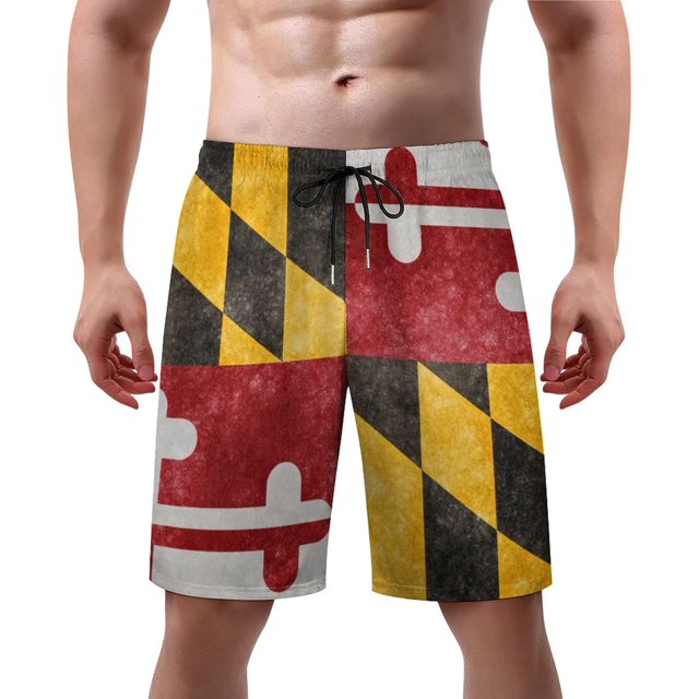 NICKSUN Men's Swim Trunks, Cute Print Quick Dry Summer Board Beach Shorts with Mesh Lining and Pockets