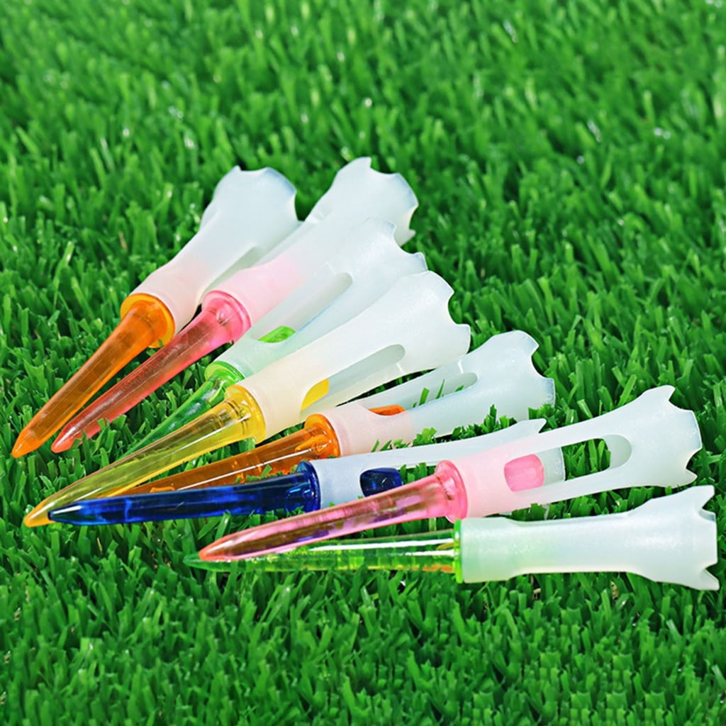 Oasiva 50Pcs/set Golfs Tees for Golfs Driver Training, Plastic Golfs Tees Low Resistance More Distance Consistent Height Tees