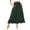 Army Green, variant on UVEASISHA Flowy Skirts for Women Elastic Waist Drawstring Skirt with Pockets A Line Ruffle Pleated Maxi Skirts White L
