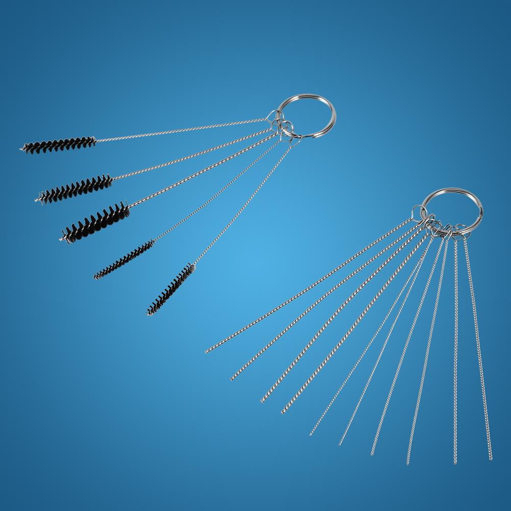 Carburetor Carbon Dirt Remove Jet 5 Cleaning Needles/&5 Brushes Tools Kit New