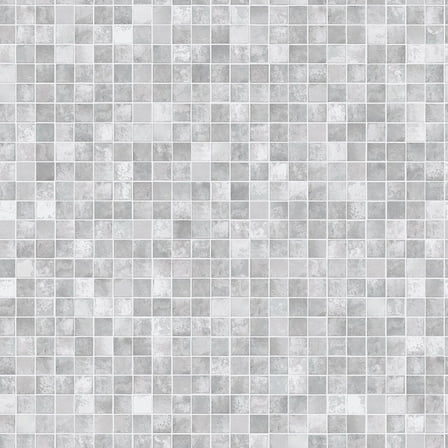 Tempaper Mosaic Tile Grey Peel and Stick Wallpaper, 20.5" x 33'