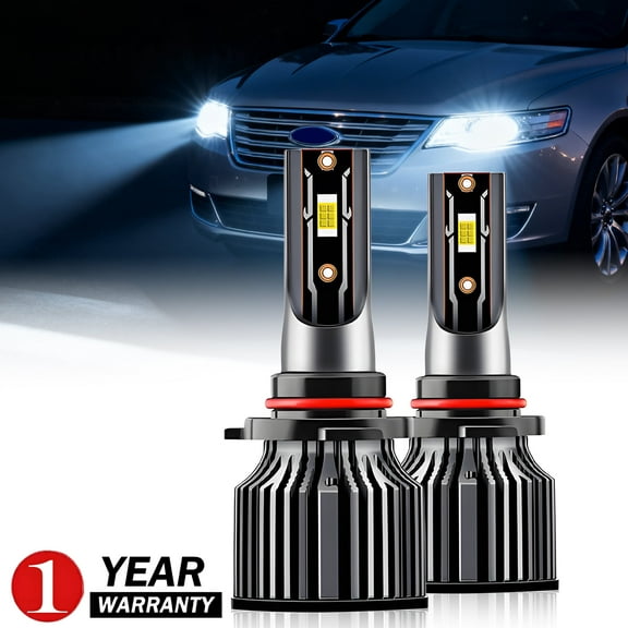Fits Ford Taurus 2010-2012 9005 HB3 LED Headlight Bulbs High&Low Beam 6500K White Super Bright 2x
