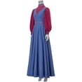thumbnail image 2 of Fox Maid Marian Dress with Head Pieces Outfits Blue Long Dress Vixen Dress for Women, 2 of 7