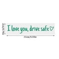 thumbnail image 2 of 3Pc Rear View Mirror Decor Stickers - 11X2Cm I Love You Drive Safe Design With Heart Accent - Car Rearview Mirror Decals For Safe Driving Lovers, Vehicle Interior Decor, 2 of 5