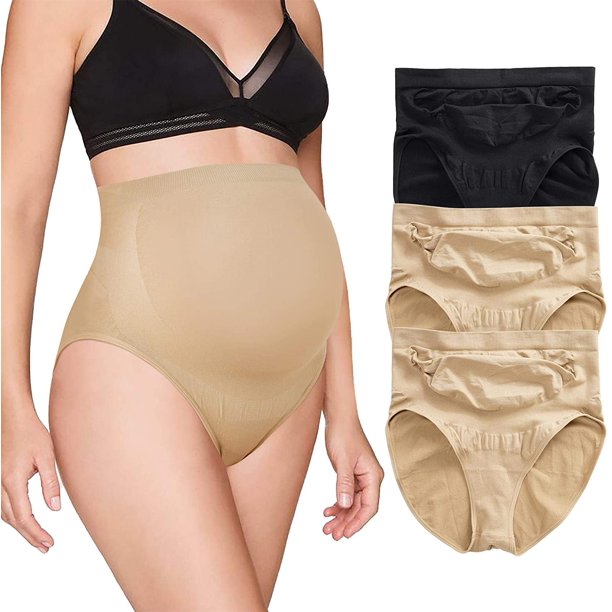 Loday High Waist Seamless Underwear for Women Maternity Panties Pregnancy Belly Support Briefs