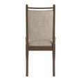 thumbnail image 6 of Weston Home Alta Wood Finish Beige Fabric Dining Chair, Set of 2, Walnut, 6 of 8
