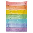thumbnail image 3 of Ambesonne Pastel Tablecloth Rectangular Table Cover, Wooden Planks Rustic, 60"x84", Multicolor, 3 of 4