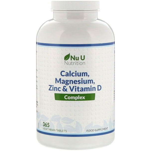 Nu U Nutrition Calcium, Magnesium, Zinc & Vitamin D Complex, 365